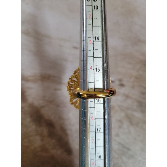 STELLA & DOT GENEVE LACE RING Flower Motif Yellow Gold Tone Adjustable Stella - Picture 8 of 11